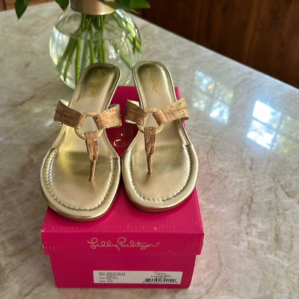 Lilly Pulitzer Mckim cork wedge sandals